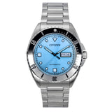 Citizen Sport Stainless Steel Light Blue Dial Automatic Nh7530-52L 100M MenS Watch