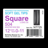 Berkeley - Soft Gel Tip | 504 Tips | Half-Cover | SQUARE