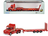 Scania TCab Truck RHD (Right Hand Drive) with Lowboy Trailer Sandy Kydd Red with Stripes 1/148 (N) Scale Diecast Model Car by