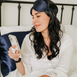 PURE SOL. Silk Sleep Eye Mask - Mauve