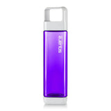 Clean Bottle Square Water Bottle 25oz, BPA-Free Plastic, Clear, Model PSQ-INF-CLEAR, Leak Proof with Carabiner Lid