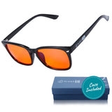 SleepAid Orange Merritt Blue Light Glasses – Black