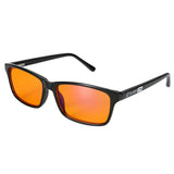 SleepAid Orange Patrick Rectangular Blue Light Glasses – Black