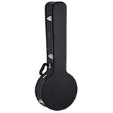 Banjo Economy Hardshell Case - 15 Mm Velvet Padding - Black With Chrome Hardware