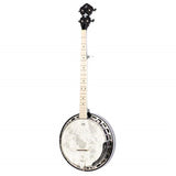 Falcon Series Left-Handed 5-String Quilted Maple Resonator Acoustic-Electric Banjo With Bag