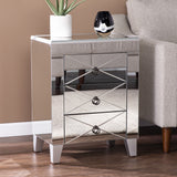 Cresheim Mirrored End Table W/ Drawers