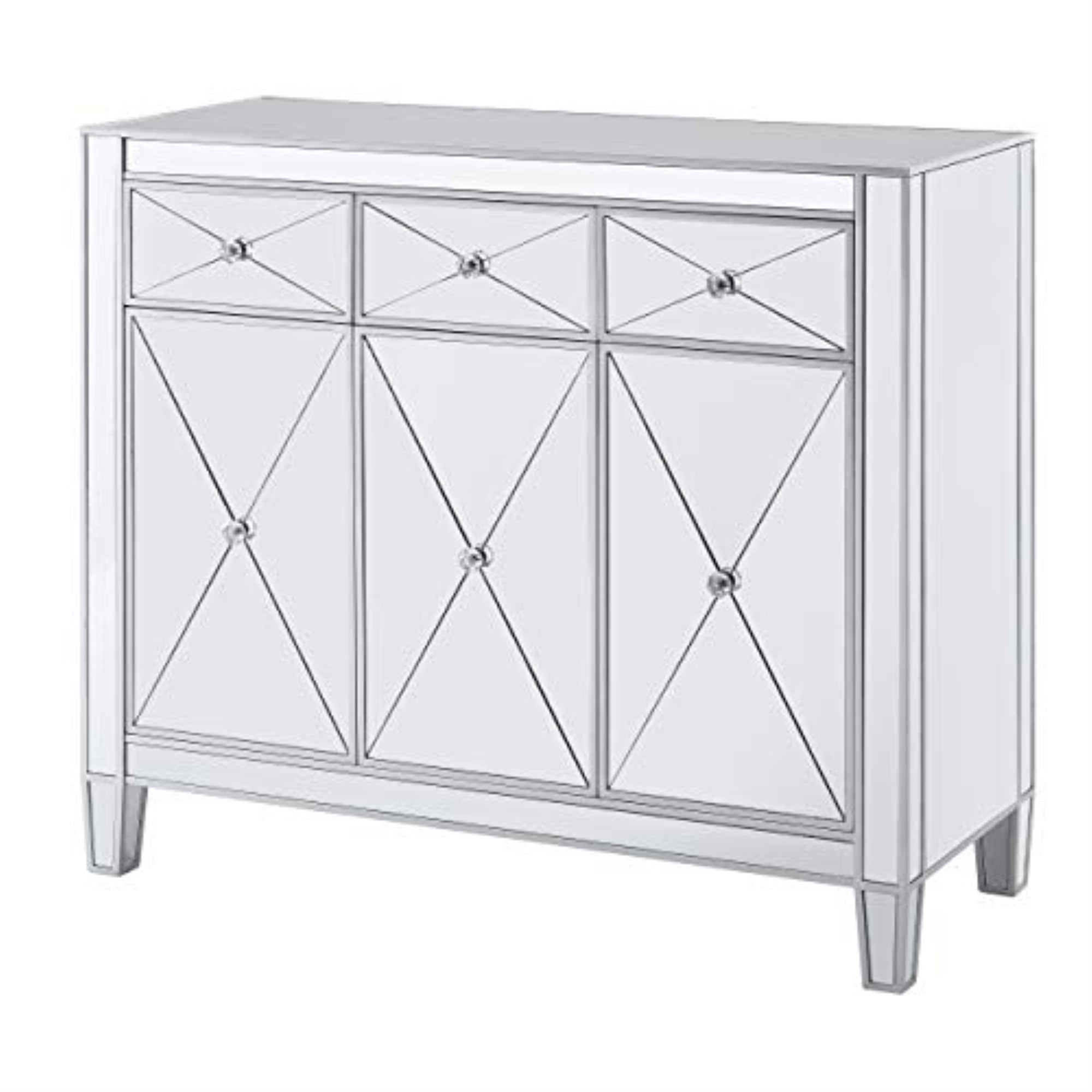 Mirage 3-Door Mirrored Cabinet