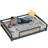 Full-Size Montessori Floor Bed with Strong Slatted Frame