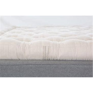 100% Organic Cotton-Boulder And Wool Footstool In Organic Twill Fabric Case