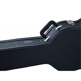 Full Size Classical Economy Hardshell Case - 15 Mm Velvet Padding - Black With Chrome Hardware
