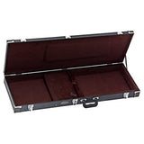 Rectangular Electric Guitar Economy Hardshell Case - 15 Mm Velvet Padding - Black With Chrome Hardware