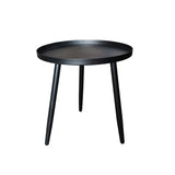 Scranton 3 Legged Side End Accent Table, 16 Round, Black Metal, Modern