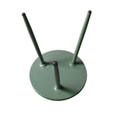 Scranton 3 Legged Side End Accent Table, 16 Round, Green Metal, Modern