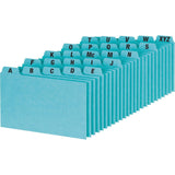 Oxford AZ Tabs Index Card Guides Printed Tab(s) Character AZ 9 Divider Width x 6 Divider Length Blue Pressboard Di