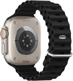 Ocean Silicone Sport Band For Apple Watch Ultra 2/Ultra Band 49mm 45mm 44mm 42mm for Men Women, Breathable Soft Waterproof Strap