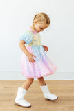 Ombre Puff Sleeve Sequin Dress