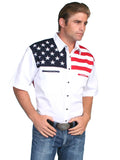 Short Sleeve Color Block Shirt -Like New