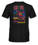 Las Vegas Lights Comic Book Cotton T-Shirt - Black