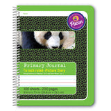 Primary Composition Book, Spiral Bound, DNealian/Zaner-Bloser, 5/8 x 5/16 x 5/16 Picture Story Ruled, 9-3/4 x 7-1/2, 100 Sheets