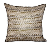 Plutus Antique Zane Brown Dobby Luxury Outdoor/Indoor Throw Pillow Double Sided 16 X 16