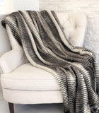 Plutus Gray And Taupe Faux Fur Luxury Throw Throw 36W X 60L