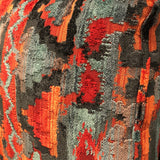 Plutus Sachi Love Red, Blue And Orange Ikat Luxury Throw Pillow Double Sided 22 X 22
