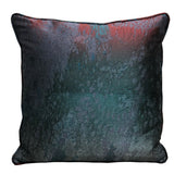 Plutus Bleu Velour Blue, Green, Red Luxury Throw Pillow Double Sided 20 X 26 Standard