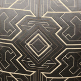 Plutus Daria Moss Silver Geometric Luxury Throw Pillow Double Sided 16 X 16