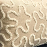 Plutus Chandra Taal Beige Geometric Luxury Throw Pillow Double Sided 20 X 36 King