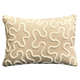 Plutus Chandra Taal Beige Geometric Luxury Throw Pillow Double Sided 18 X 18
