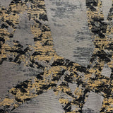 Plutus Craven Dust Gold, Gray Abstract Luxury Throw Pillow Double Sided 20 X 36 King