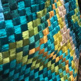 Plutus Montage Haven Green Geometric Luxury Throw Pillow Double Sided 18 X 18