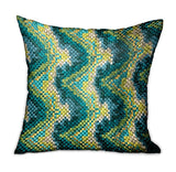 Plutus Montage Haven Green Geometric Luxury Throw Pillow Double Sided 12 X 20