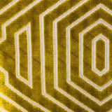 Plutus Goldenrod Velvet Gold Geometric Luxury Throw Pillow Double Sided 24 X 24