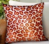 Plutus Emberglow Velvet Cheetah Red Animal Motif Luxury Throw Pillow Double Sided 24 X 24