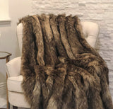 Plutus Mountain Coyote Handmade Luxury Throw Throw 36W X 60L