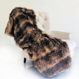 Plutus Brown Mountain Coyote Handmade Luxury Throw 48W X 60L