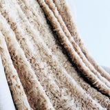 Plutus Champagne Persian Chilla Faux Fur Handmade Luxury Throw Throw 48W X 60L