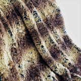 Plutus Beige And Brown Chinchilla Faux Fur Luxury Throw Blanket 80L X 110W Full