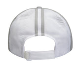 Adams Club House- Moisture Wicking Microfiber Ball Cap With Mesh Back Panels - Pe105 Grey Osfm