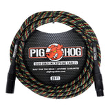 Pighog Vintage Mic Cable 20Ft Rasta