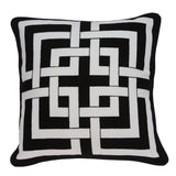 Parkland Collection Abali Transitional Black And White Pillow Cover With Poly Insert