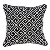 Parkland Collection Cameo Transitional Black And White Pillow Cover With Poly Insert
