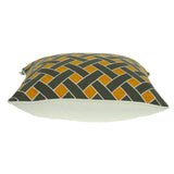 Parkland Collection Kain Transitional Grey And Orange Pillow Cover With Poly Insert