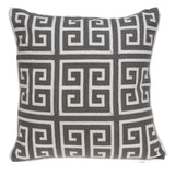 Parkland Collection Adora Transitional Grey And White Pillow Cover With Poly Insert