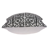 Parkland Collection Heera Traditional Grey And White Pillow Cover With Poly Insert