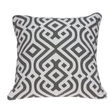 Parkland Collection Vega Traditional Grey And White Pillow Cover With Poly Insert