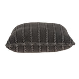 Parkland Collection Chico Transitional Charcoal Pillow Cover With Poly Insert