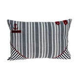 Parkland Collection Oceana Nautical Blue Pillow Cover With Poly Insert