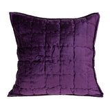 Parkland Collection Agio Transitional Purple Solid Quilted Pillow Cover With Poly Insert